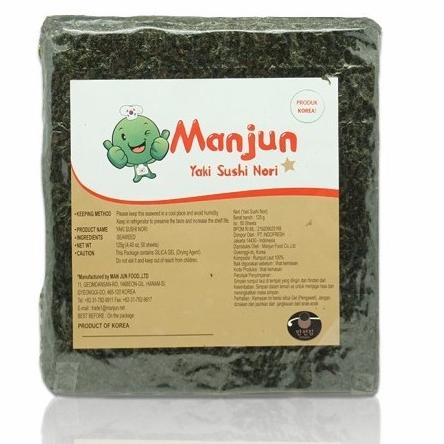 

kode2i2Hw Manjun Yaki Sushi Nori Grade B - Seaweed Rumput Laut HALAL | Gimbab Nori - Sushi Nori 50 Lembar