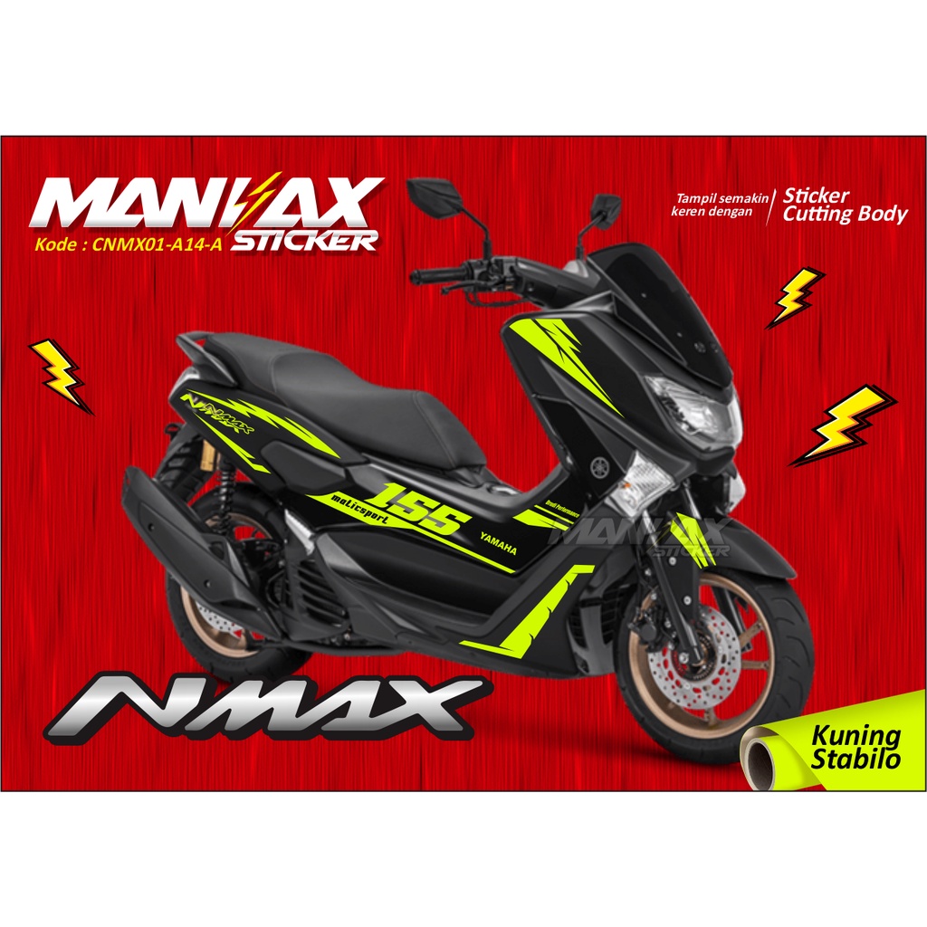 CUTTING NMAX TAHUN 2017 - LIST CUTTING NMAX LAMA STABILO - AKSESORIS STIKER NMAX OLD -  KODE CNMX