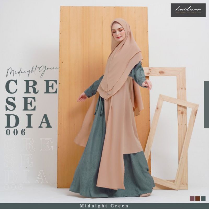 Setelan Gamis Wanita Syari Premium Haitwo Nibras Cresedia 06