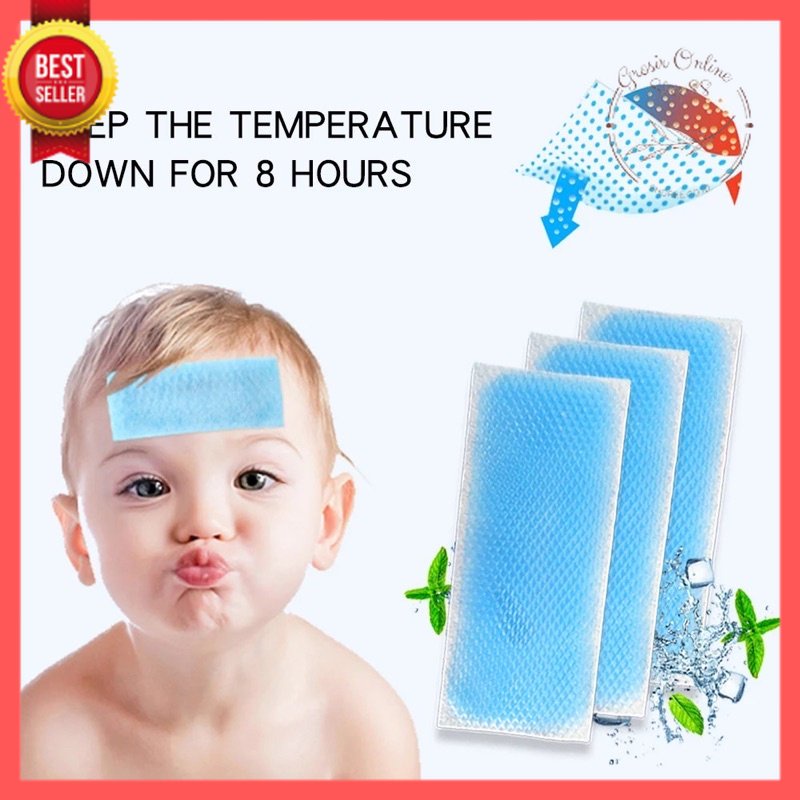 GOS -A409- Gel Kompres Demam - Cooling Patch Gel - Plester Kompres Demam Bayi Anak Dewasa