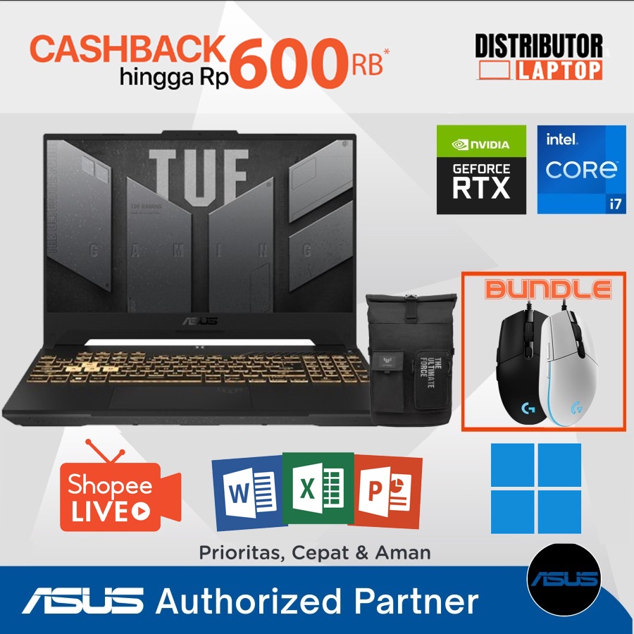 ASUS Gaming TUF F15 FX507ZC i7-12700H RTX 3050 8GB 512GB SSD 144Hz