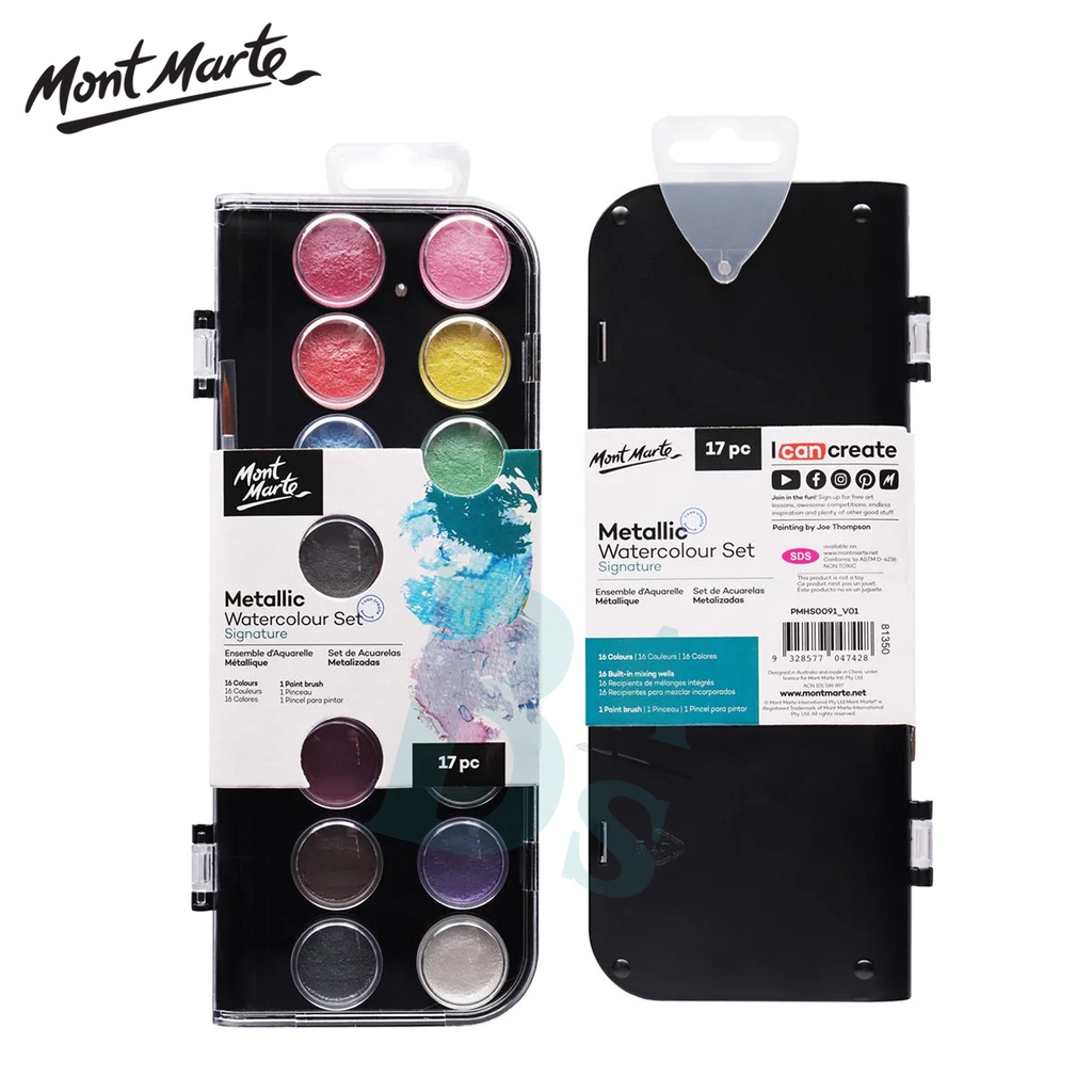 

Metallic Watercolour Cake Set Signature - Mont Marte