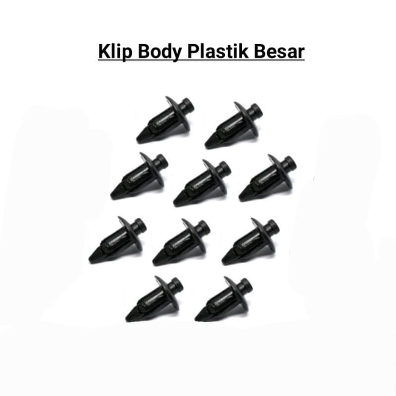 10pcs Baut Kancing Rivet Klip Plastik BESAR Motor Universal