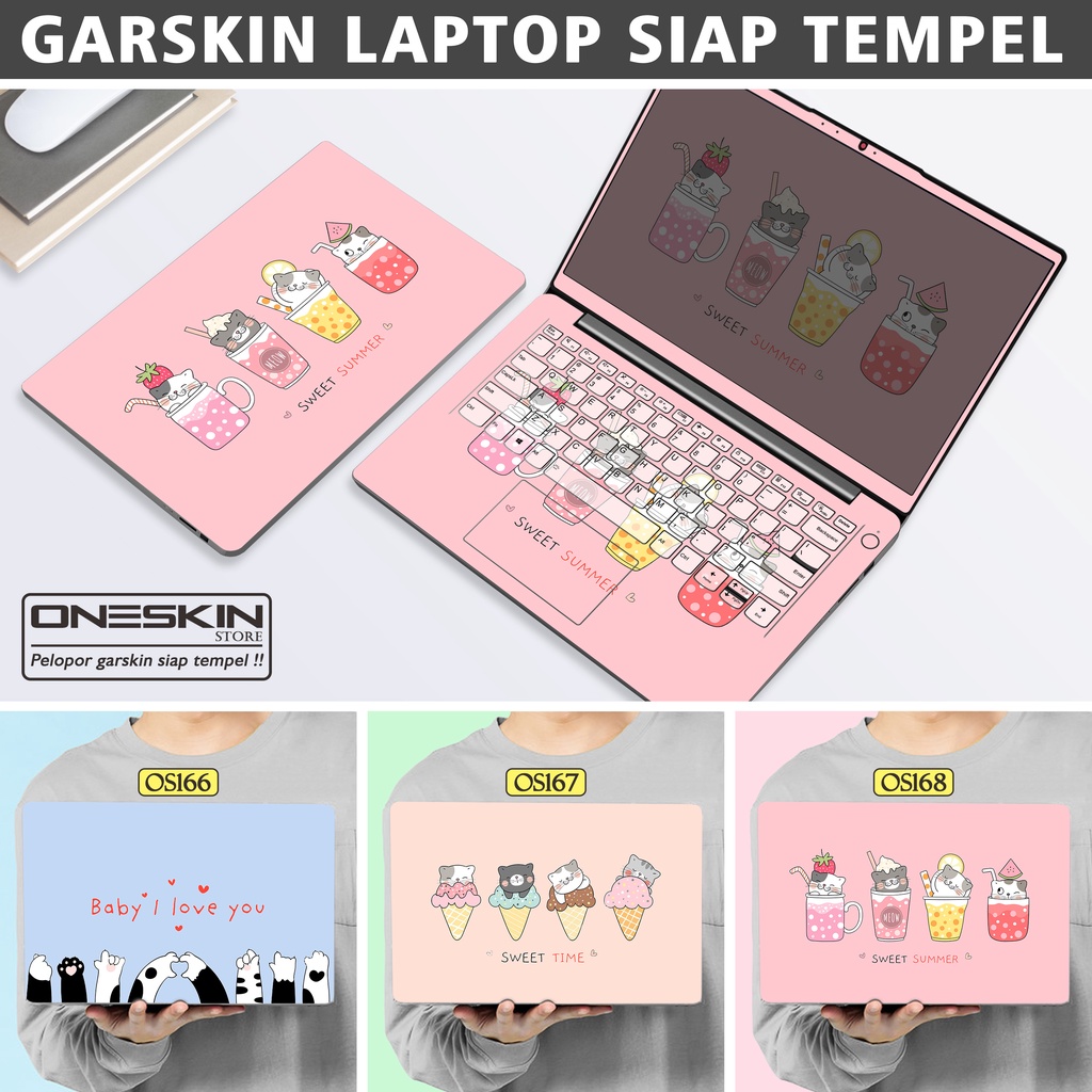 Garskin Sticker Laptop Protector Macbook Full Body Bottom Bezel Palmrest Skin Sweet Summer