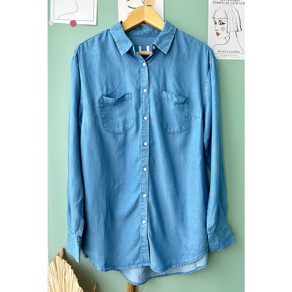 denim pocket shirt