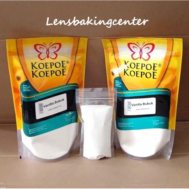 

Vanilla / Vanila / Vanilli / Vanili / Vaneli Bubuk Pouch Koepoe Koepoe Kupu Kupu repack 200gr / 200gram / 200 gr / 200 gram