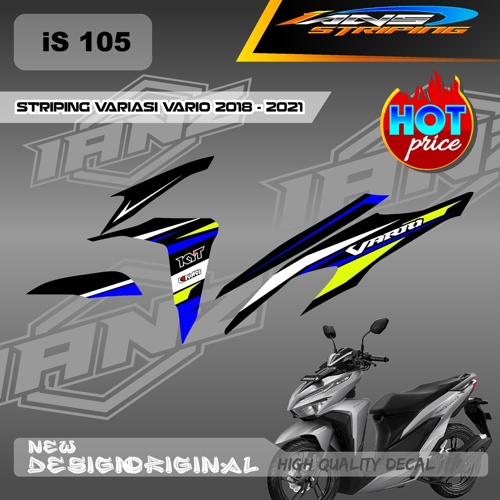 NEW DECAL STRIPING VARIO Led Vario 150 MOTIF RAOADRACE HOLOGRAM / NON HOLOGRAM IS105