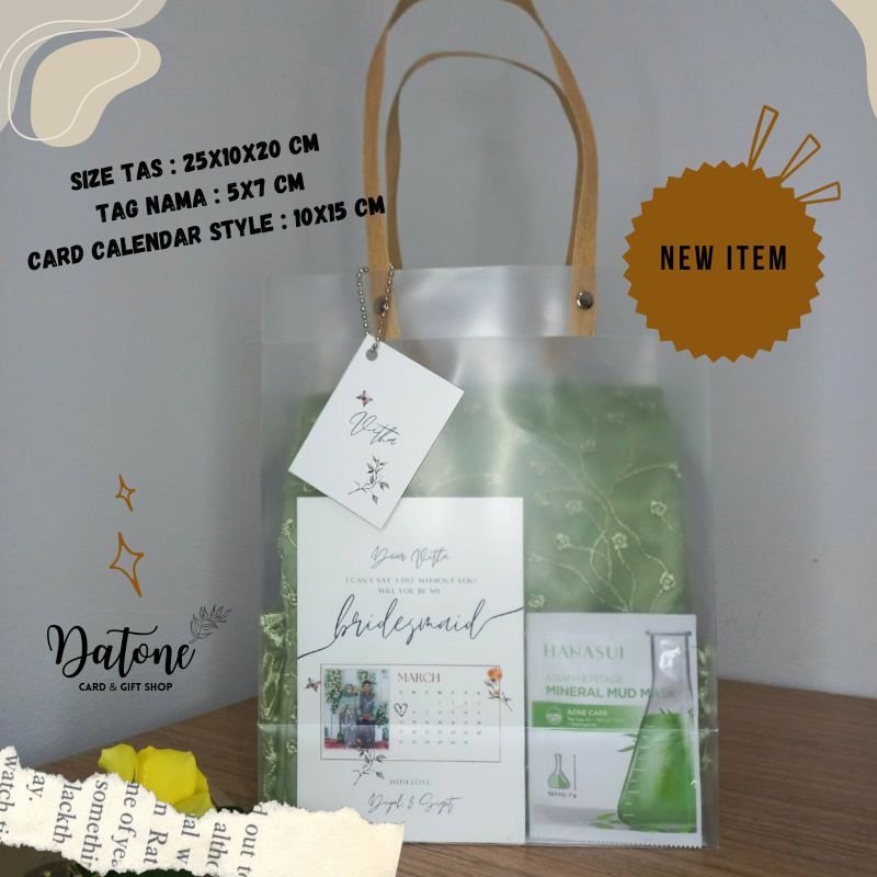 

Bridesmaid card | bridesmaid gift | calendar style