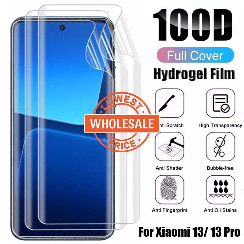 XIAOMI MI [Harga Grosir] Pelindung Layar Ponsel Anti Gores Soft TPU Film Pelindung Layar Hydrogel Film Cakupan Penuh Untuk Xiaomi Mi13/13Pro HD Bening Bebas Gelembung