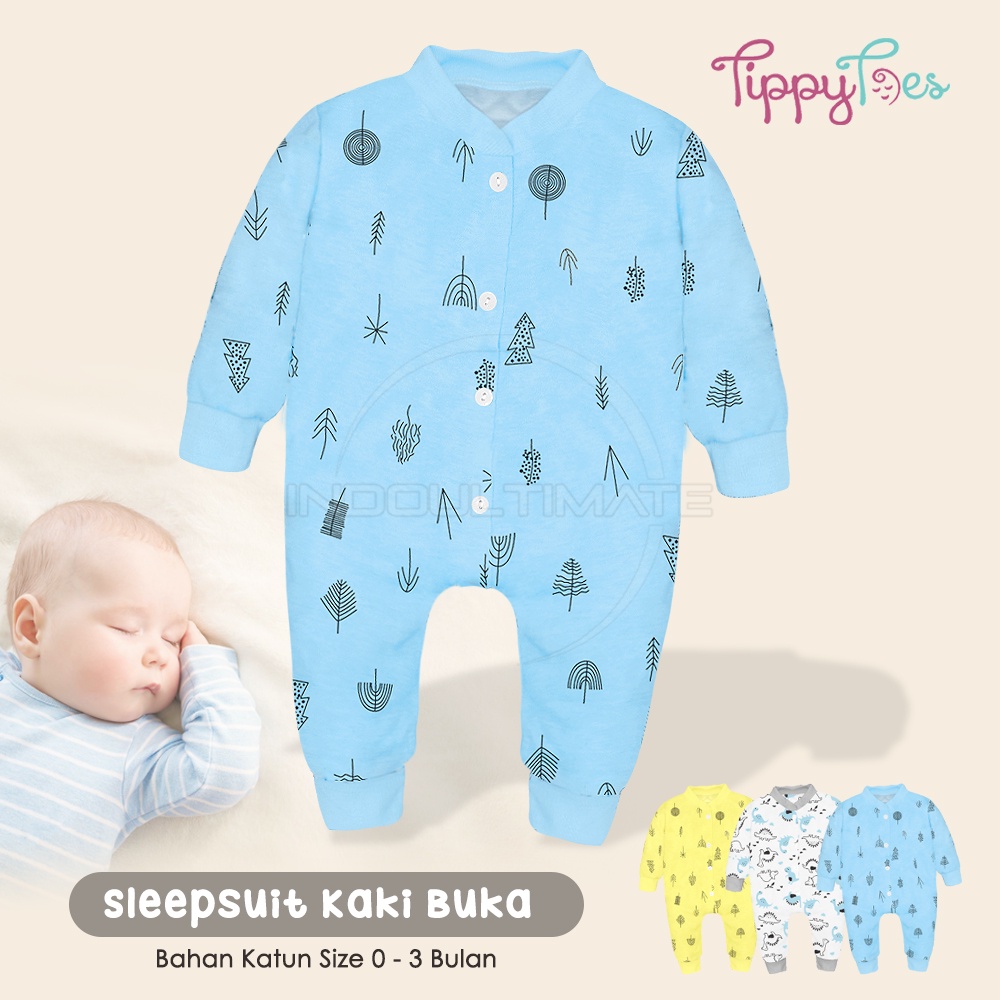 Sleep Suit Kaki Buka100% COTTON BC-031KK Jumper Bayi Jumpsuit Jumsuit Panjang Bayi Baju Tidur