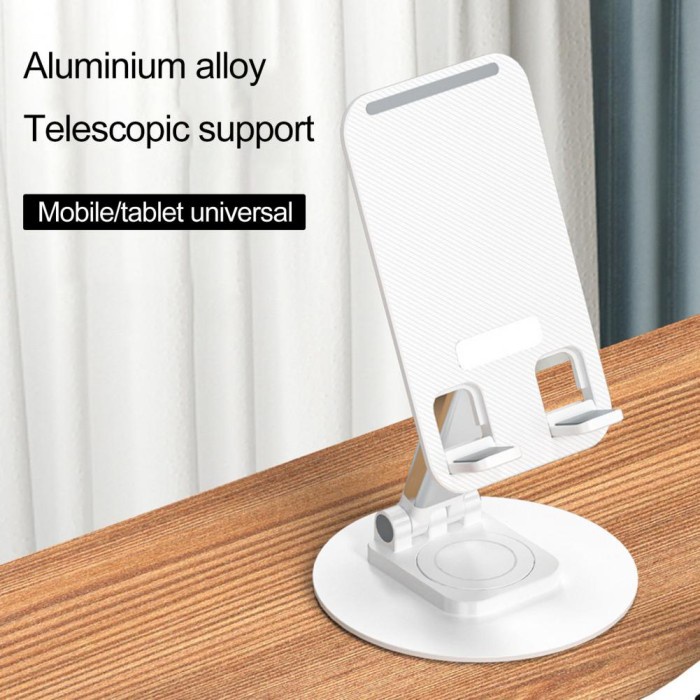 Promo Phone Holder Meja Alloy Metal Rotate 360 Adjustable Retraceable