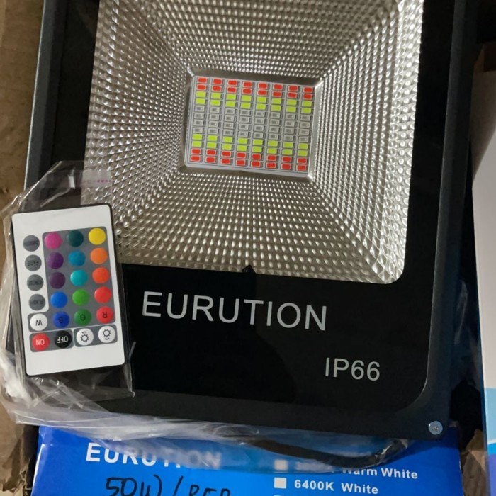 Lampu Sorot RGB / LED Flood Light RGB 100watt + Remote