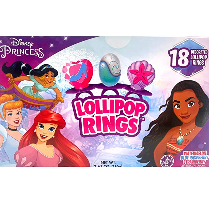 Disney Princess Lollipop Rings Original USA Cincin Permen Candy Import - 1 PCS