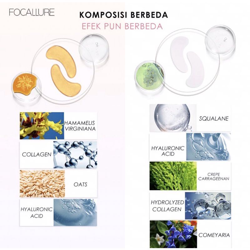 Focallure Collagen Crystal 24K Gold Pure Luxury Eye / Hydra-Gel Eye Mask