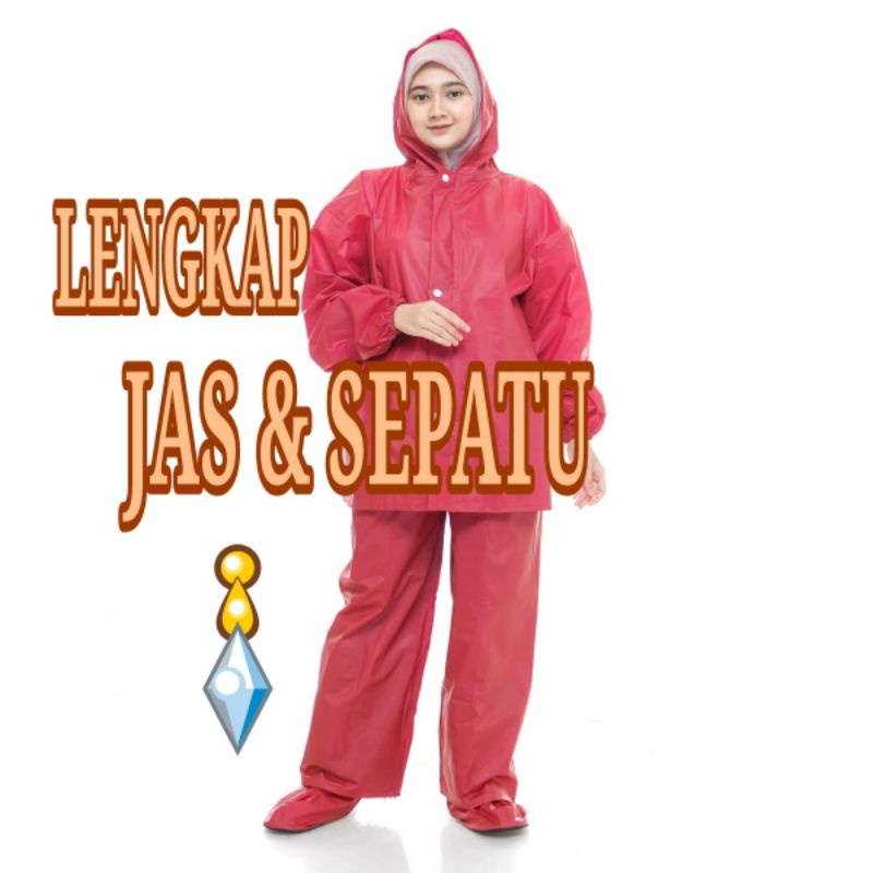 Jas hujan EXTERJAS Lengkap Jas sepatu/// jas hujan dewasa//Jas hujan sealling// jas hujan tebal// jas hujan kuat