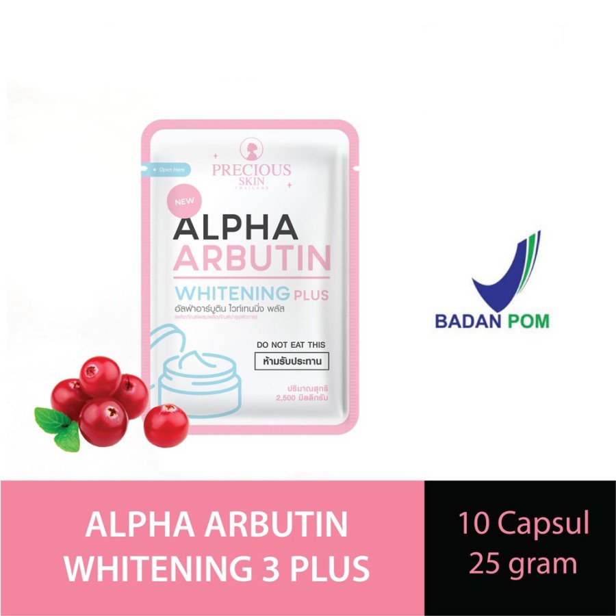 (BPOM) Precious Skin Alpha Arbutin Whitening Plus - Powder Kapsul