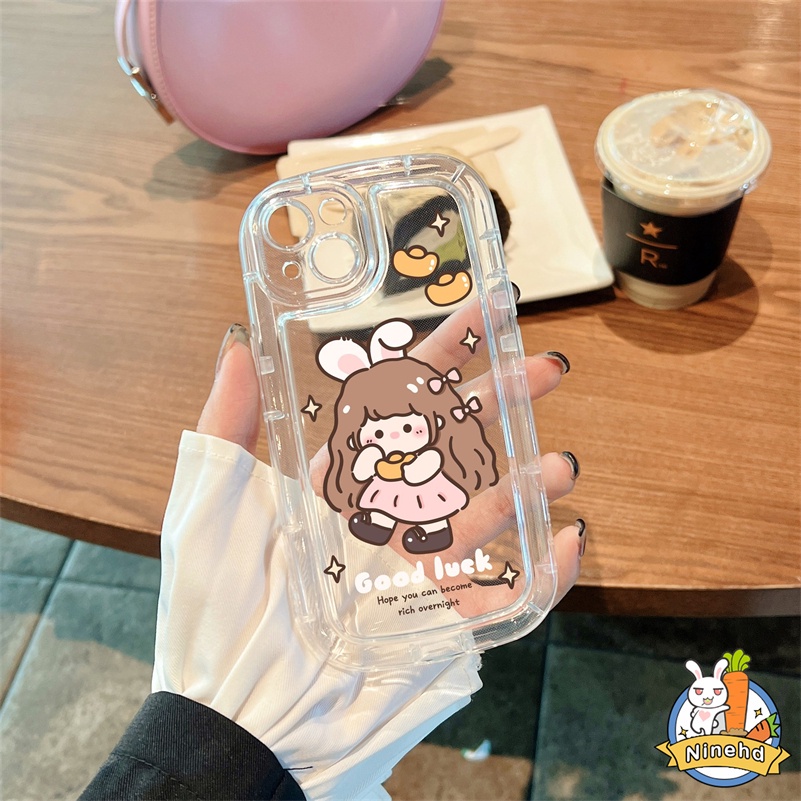 Soft Case Silikon Motif Kartun Perempuan Untuk iPhone 14 13 12 11 Pro Max X Xr Xs Max 8 7 6 6s Plus SE 2020