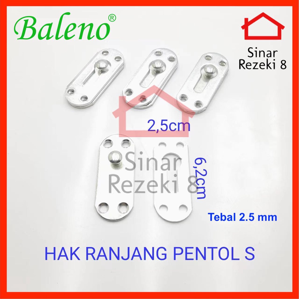 Hak Ranjang Dipan Siku Gantung Bracket Tempat Tidur Bed Fitting Engsel Kait - HR Pentol