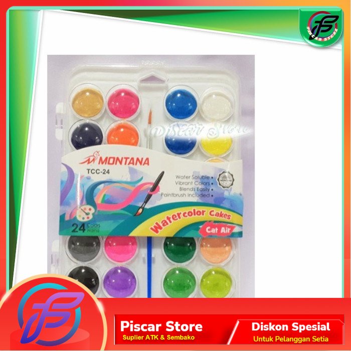 

Cat Air - Water Color Montana TCC-24 warna tempat cat cair kuas