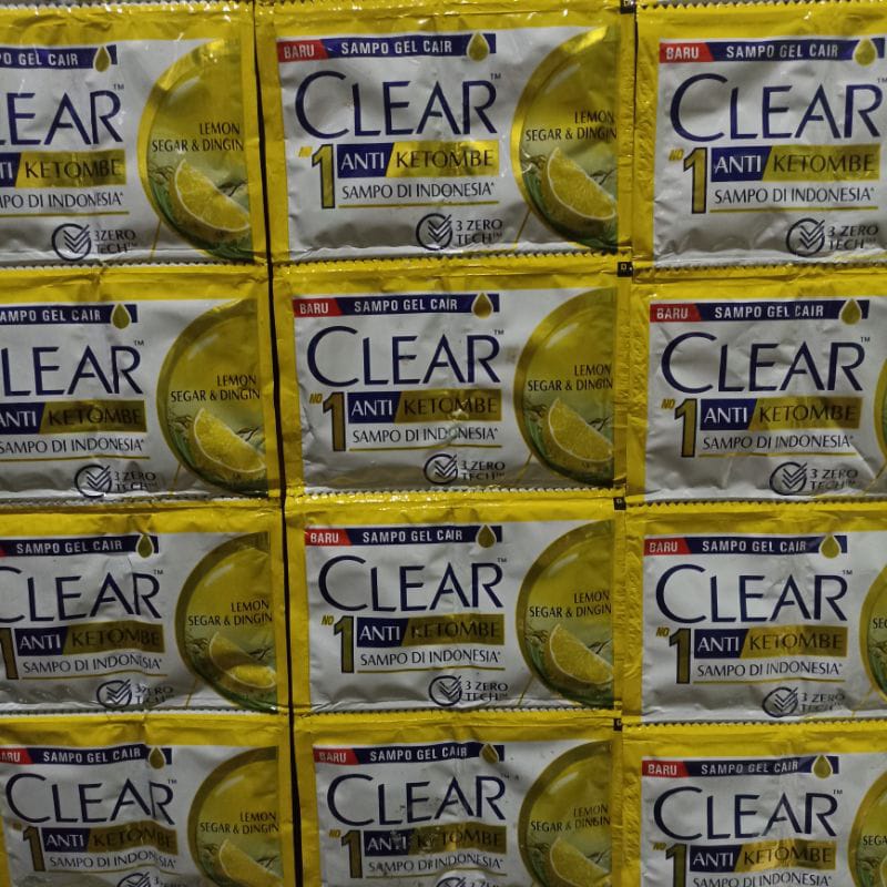 CLEAR SHAMPO sachet / Shampo Clear Renceng  isi 12 Kosmetik Arjuna Unilever