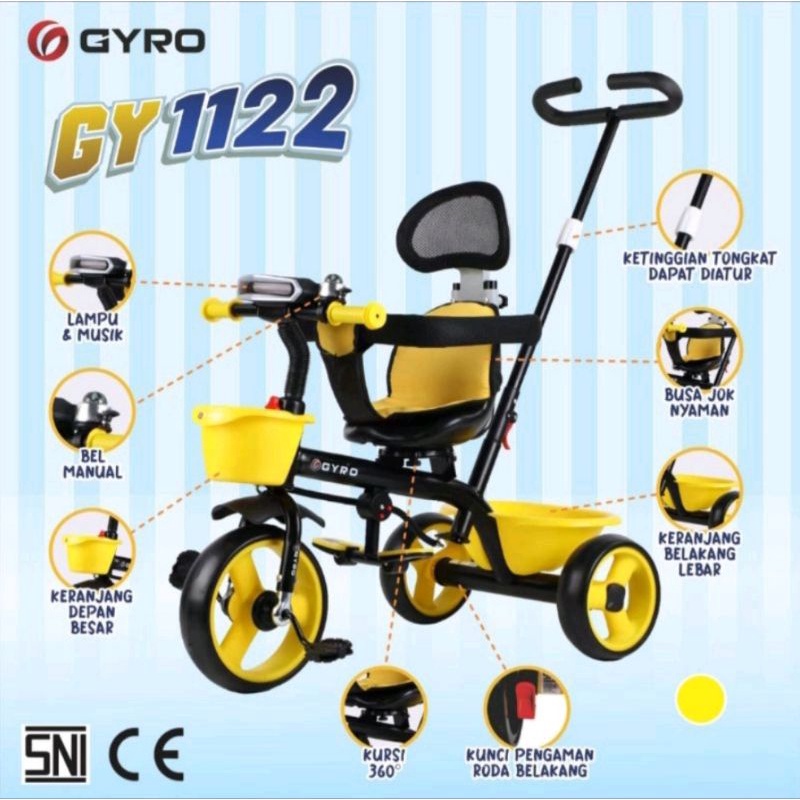 Sepeda Roda Tiga 3 Tricycle Gyro 1122