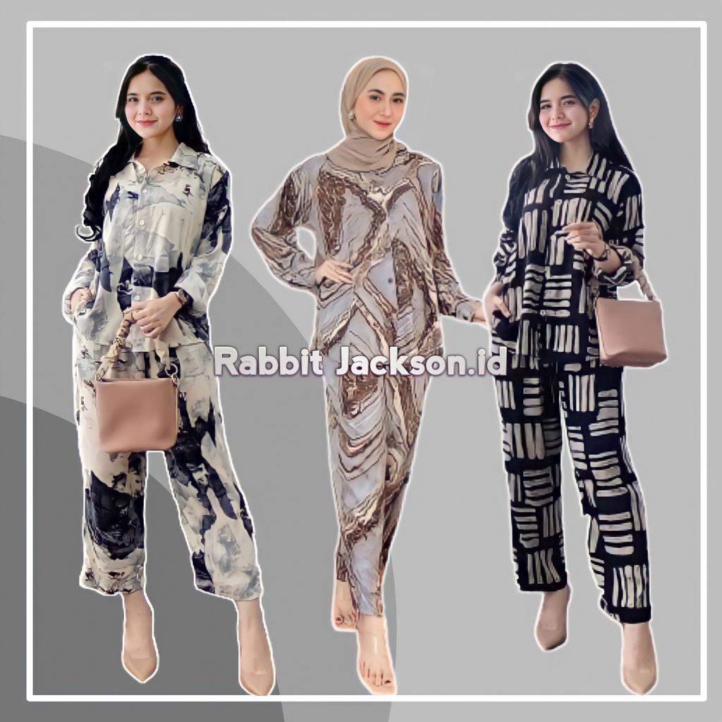 ONE WAN ON SET DAILY OOTD PAJAMAS PIYAMA PAKAIAN TIDUR CELANA SETELAN SETCEL TIE DYE 1 SATU KEMEJA BAHAN KATUN RAYON TWILL VISCOSE MODEL MOTIF TERBARU PREMIUM WANITA DEWASA TANGAN LENGAN PANJANG KEKINIAN JUMBO MURAH 2022 FASHION KOREAN STYLE LD 120