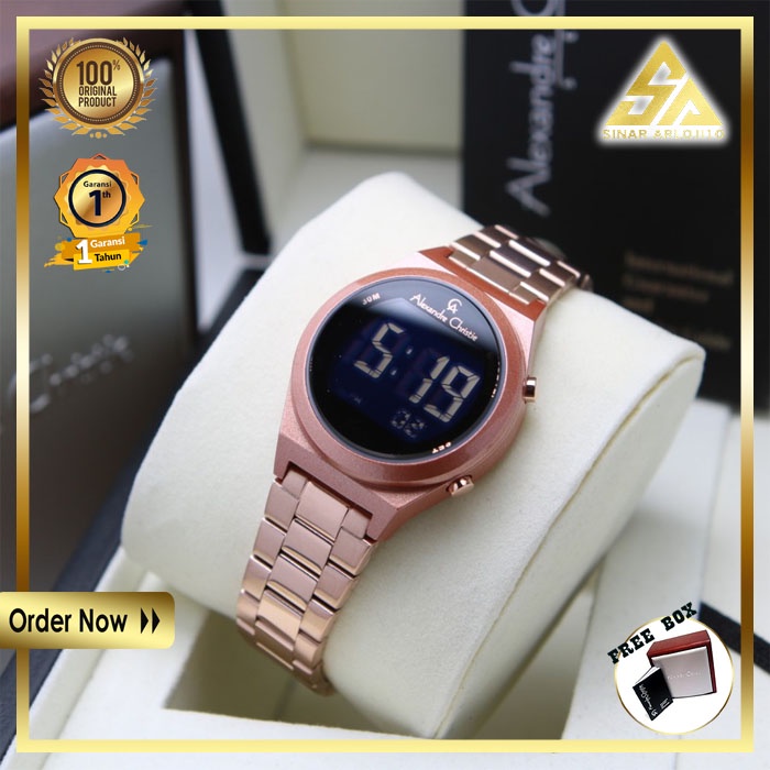 JAM TANGAN ALEXANDER CHRISTIE ALEXANDRE CHRISTIE WANITA CEWEK ORIGINAL ORI BRANDED AC 9385 DIGITAL