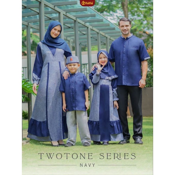 Sarimbit Family Premium Twotone Series Navy by Keke|Sarimbit Terbaru 2023|Sarimbit Lebaran|Sarimbit 