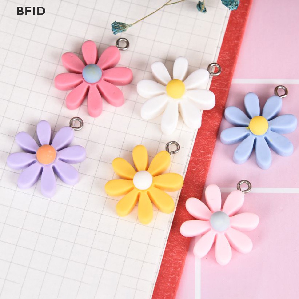 [BFID] 10pcs/set Resin Little Daisy Sun Flower Ch Liontin Membuat Perhiasan DIY Craft [ID]