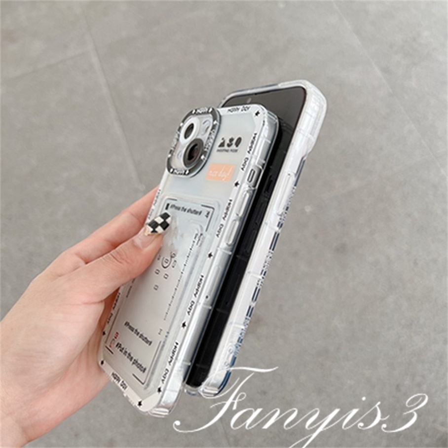 Realme C53 C55 10 C35 C33 C31 C30 C25Y C21Y C25 C25s C12 C21 C20 C20A C11 8i 8Pro C15 5 5i 5s 6i C3 Narzo 50i 50A Kesederhanaan Bergaya Tempat Kartu Phone Case Bening TPU Soft Cover Pelindung