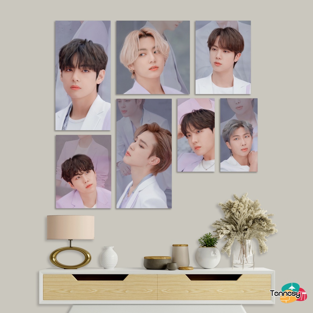 HIASAN DINDING BTS 1 SET 7 PANEL WALL DECOR DEKORASI KAMAR TIDUR KPOP KOREA