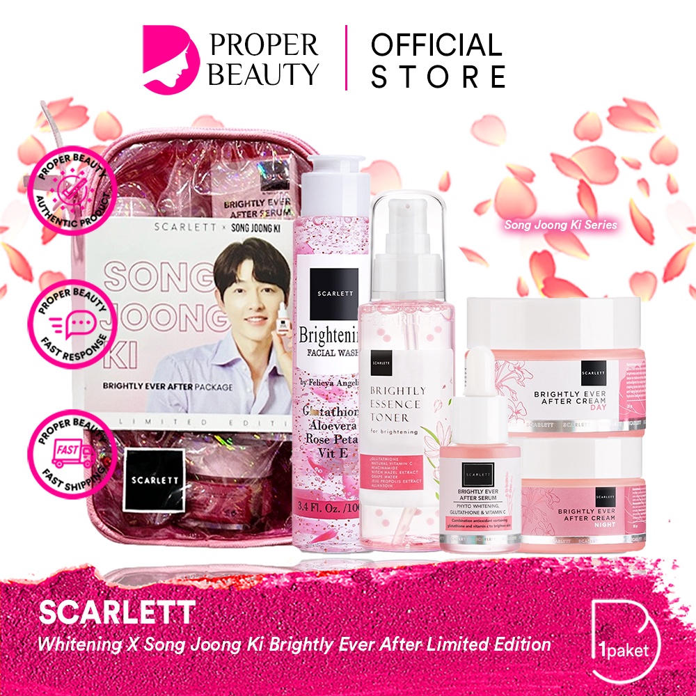 SCARLETT Whitening X Song Joong Ki Brightly Ever After Limited Edition Indonesia / Paket Facial Wash