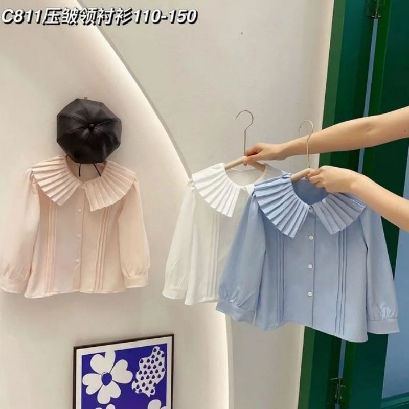 Kemeja / Blouse Lengan Panjang Import Anak Cewek