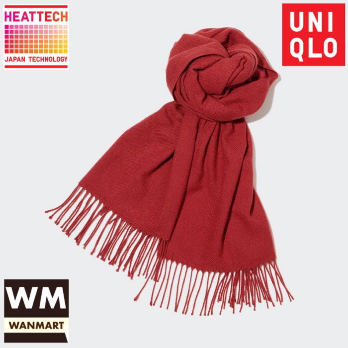 S18 UNIQLO Heattech Syal Winter Polos Red