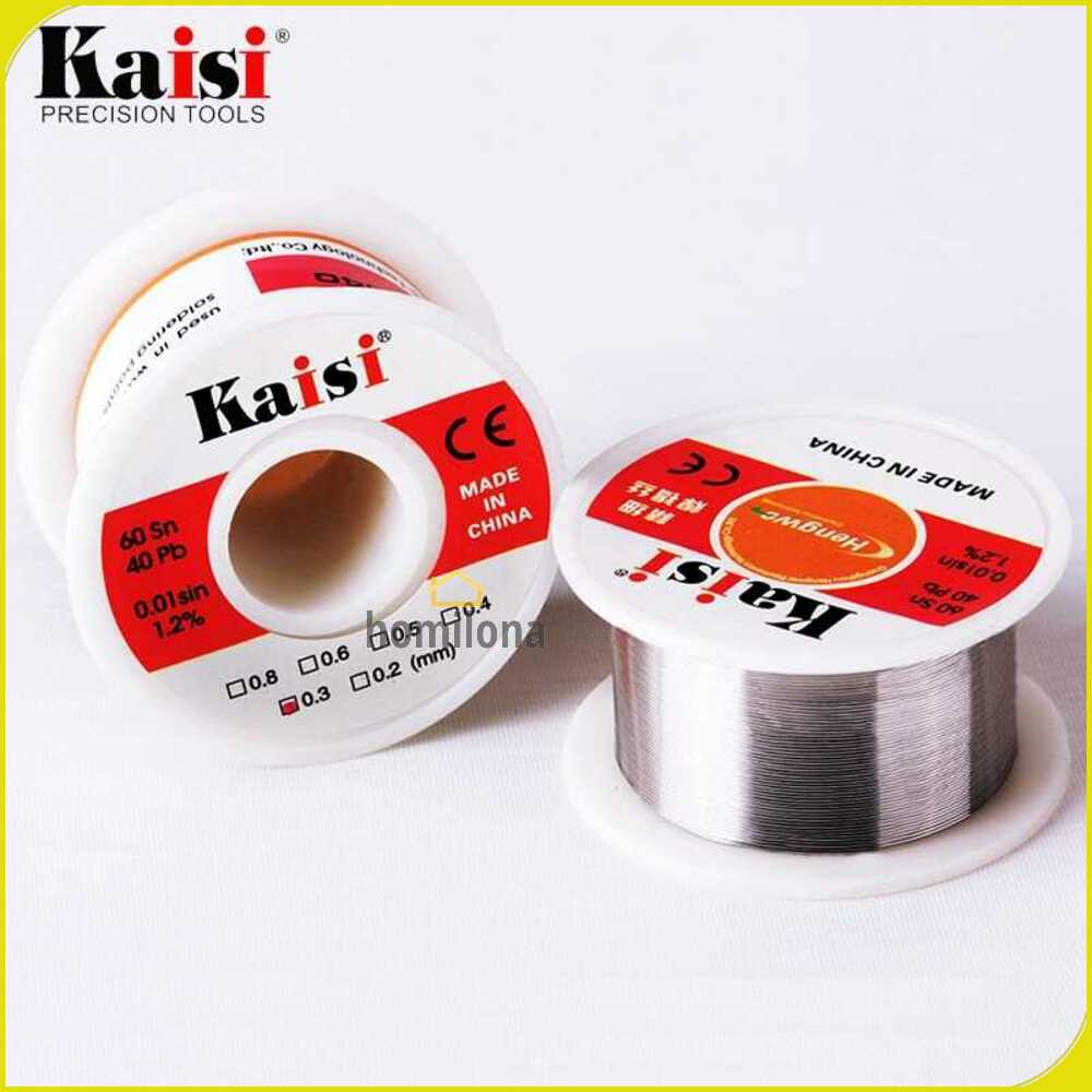 Kaisi Kawat Timah Solder Tin Lead Sn60/Pb40 0.3mm 50gr