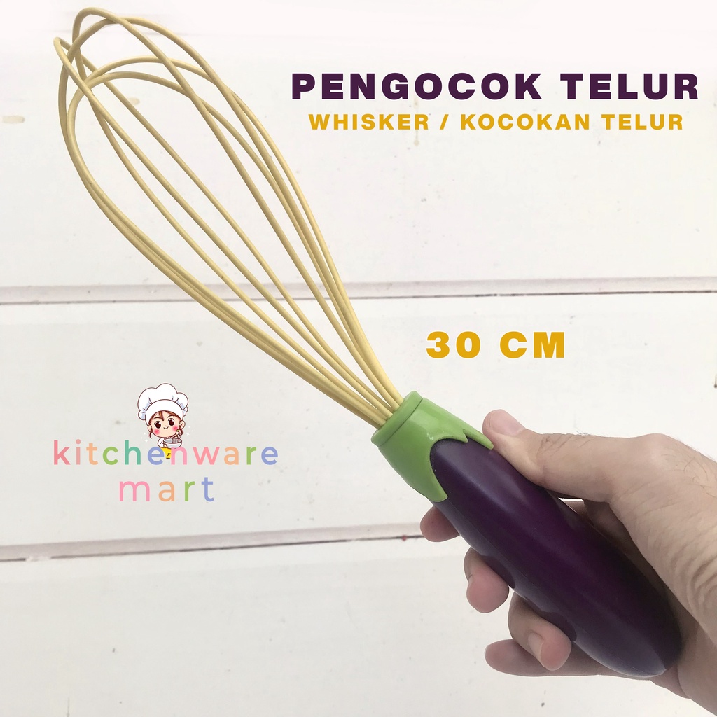 Pengocok Telur Motif Terong Ukuran Sedang