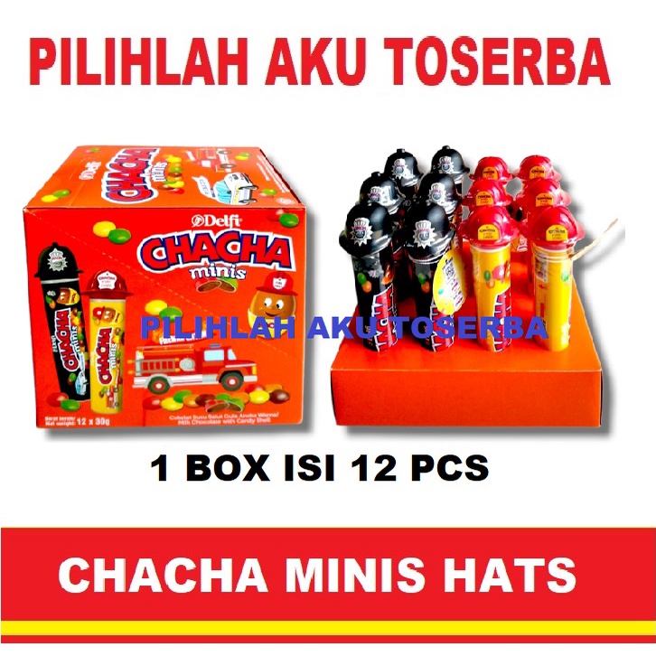 

CHACHA MINIS HATS Police & Fire Milk Chocolate - (HARGA 1 BOX isi 12 )