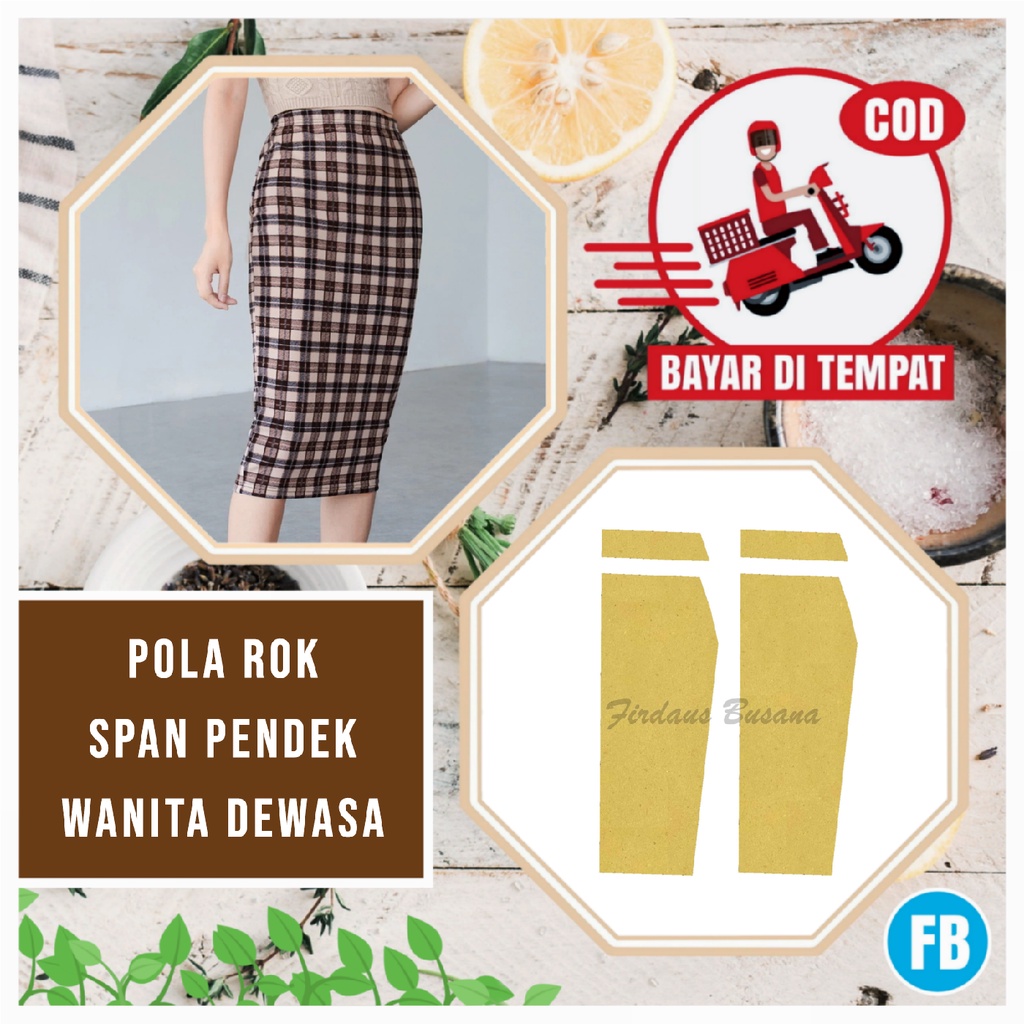 【COD】Pola Rok Span Pedek Dewasa | Pola Instan Rok | Pola Jiplak Rok | Pola Jahitan Lengkap Firdaus B
