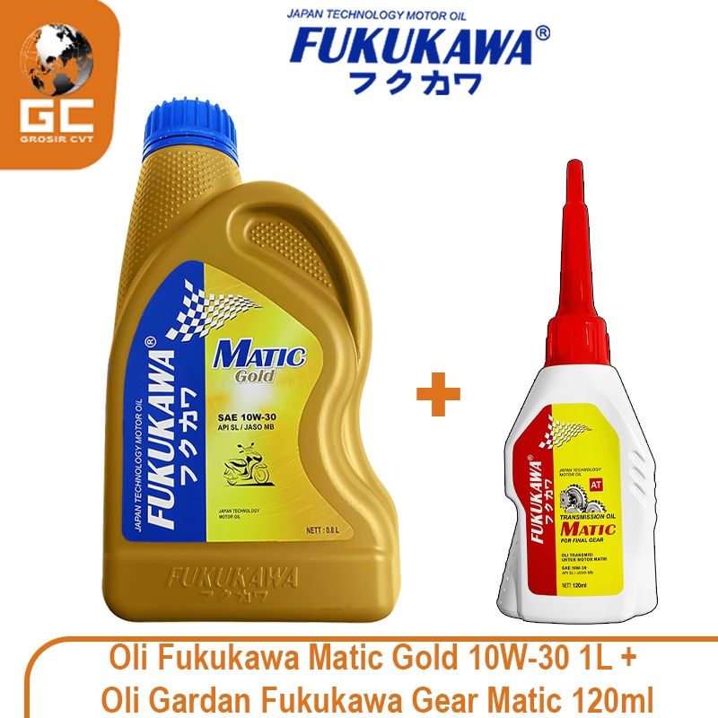 Paket Oli Mesin Gardan Super Matic Blue 10W-40 API SL/JASO MB 800ml + 120ml Fukukawa