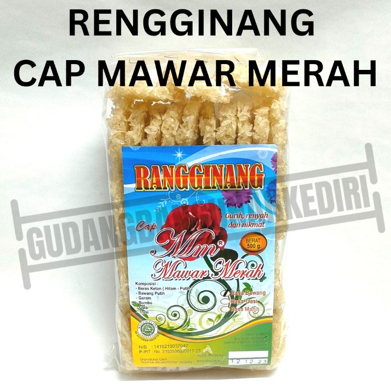 rengginang mentah cap mawar khas kediri 500 gram