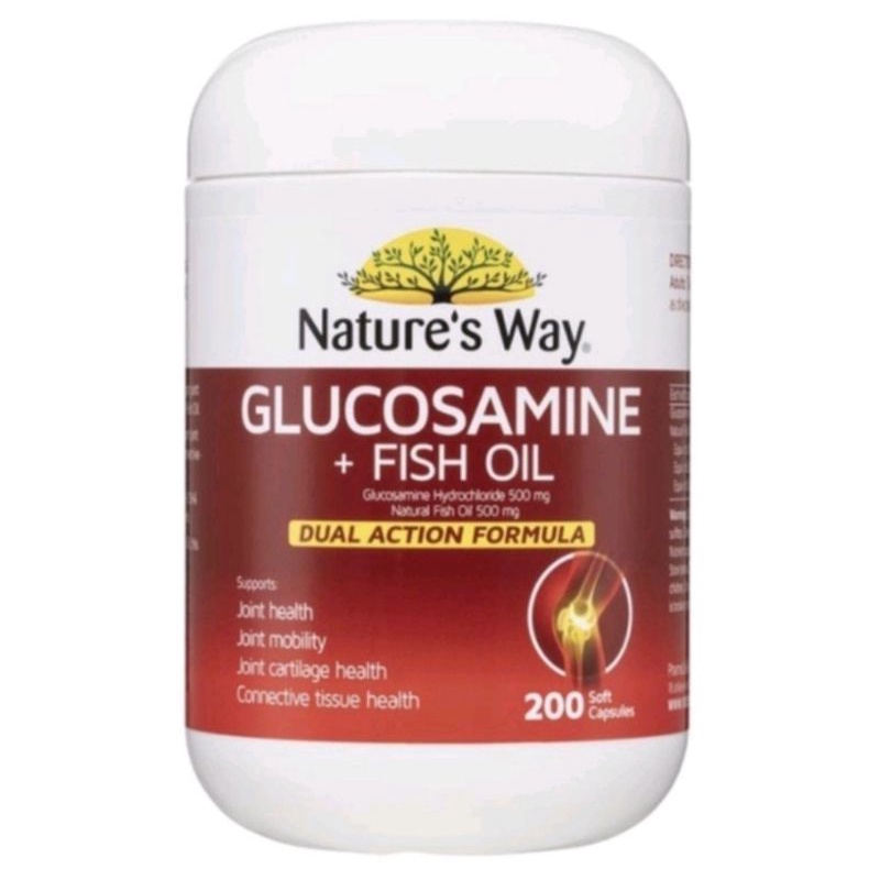 Nature's Way Glucosamine + Fish Oil 200 soft capsules