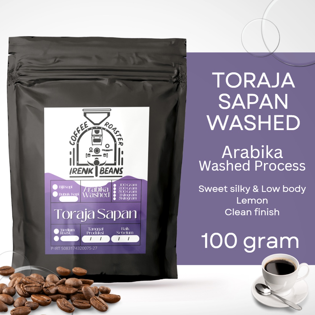 

Kopi Arabica Toraja Sapan 100g Biji Bubuk