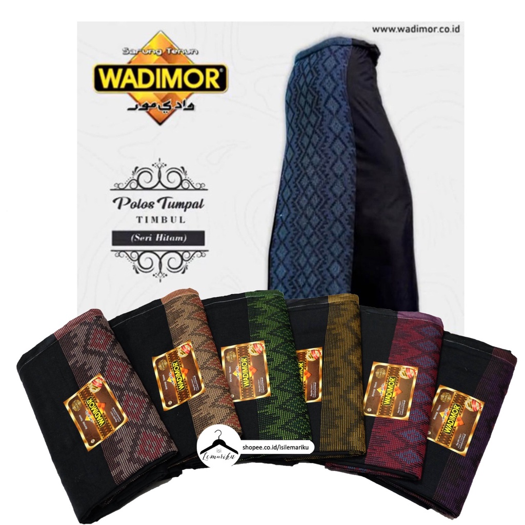 Sarung WADIMOR Polos TUMPAL TIMBUL / Sarung Tenun Laki Laki