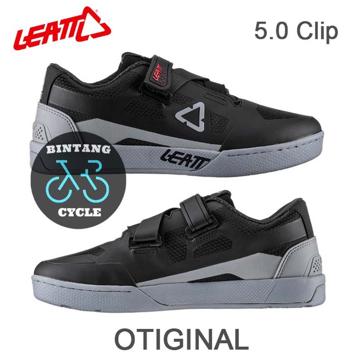 LEATT 5.0 Clip SHOE Titanium - Sepatu Cleat Sepeda MTB Enduro DH Flat