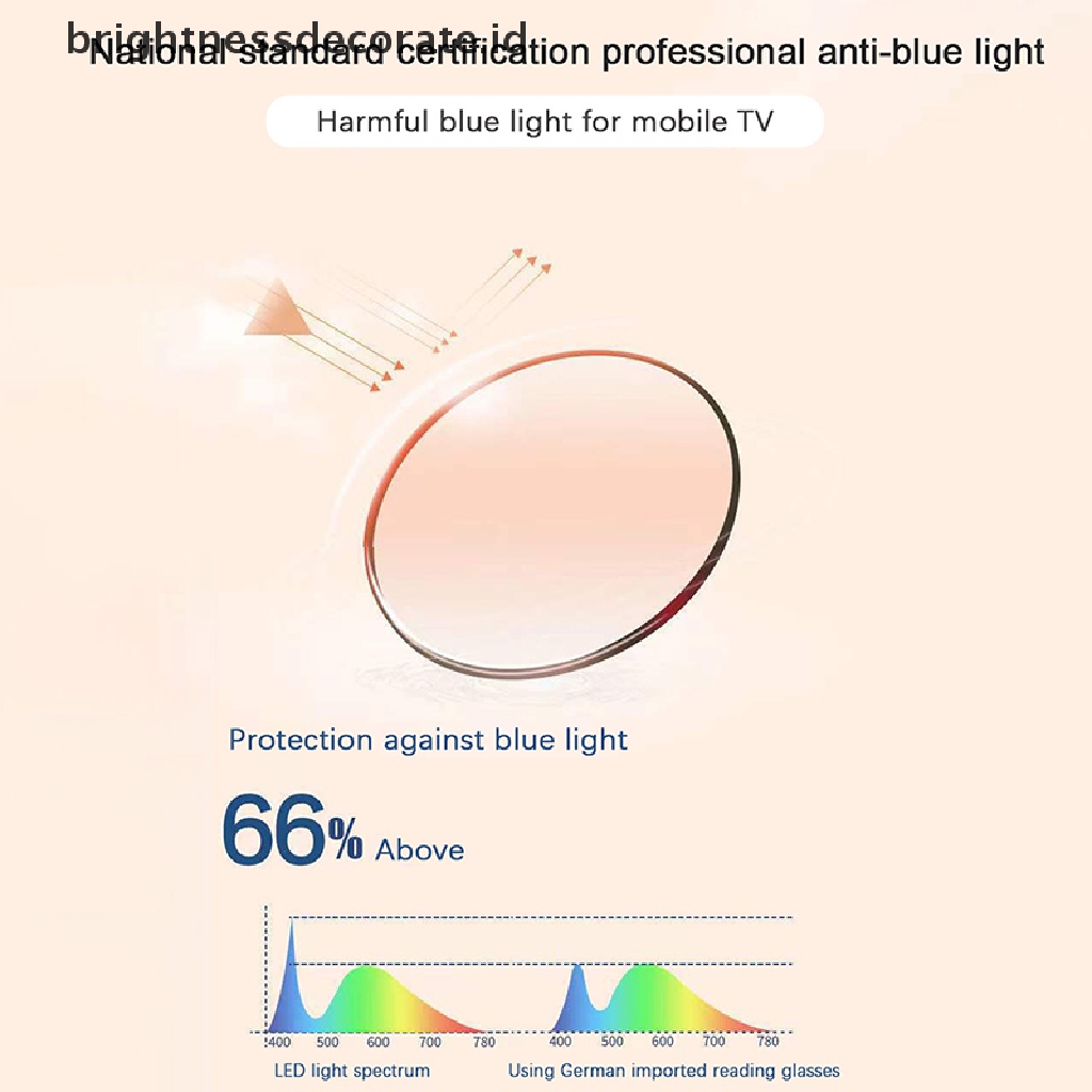[Birth] Kacamata Baca Pria Presbyopia Goggles Wanita Vintage Rimless Eyewear Diopter+1.0 1.5 2.0 2.5 3.0 3.5 4.0 [ID]