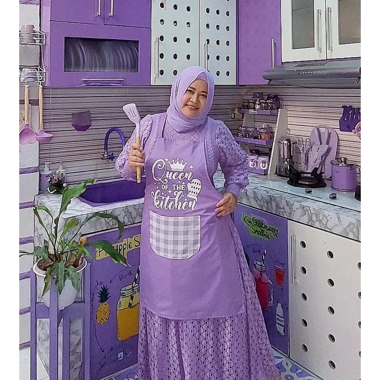 Celemek Apron Waterproof Masak Quotes Premium Shafiyyah.Sarban