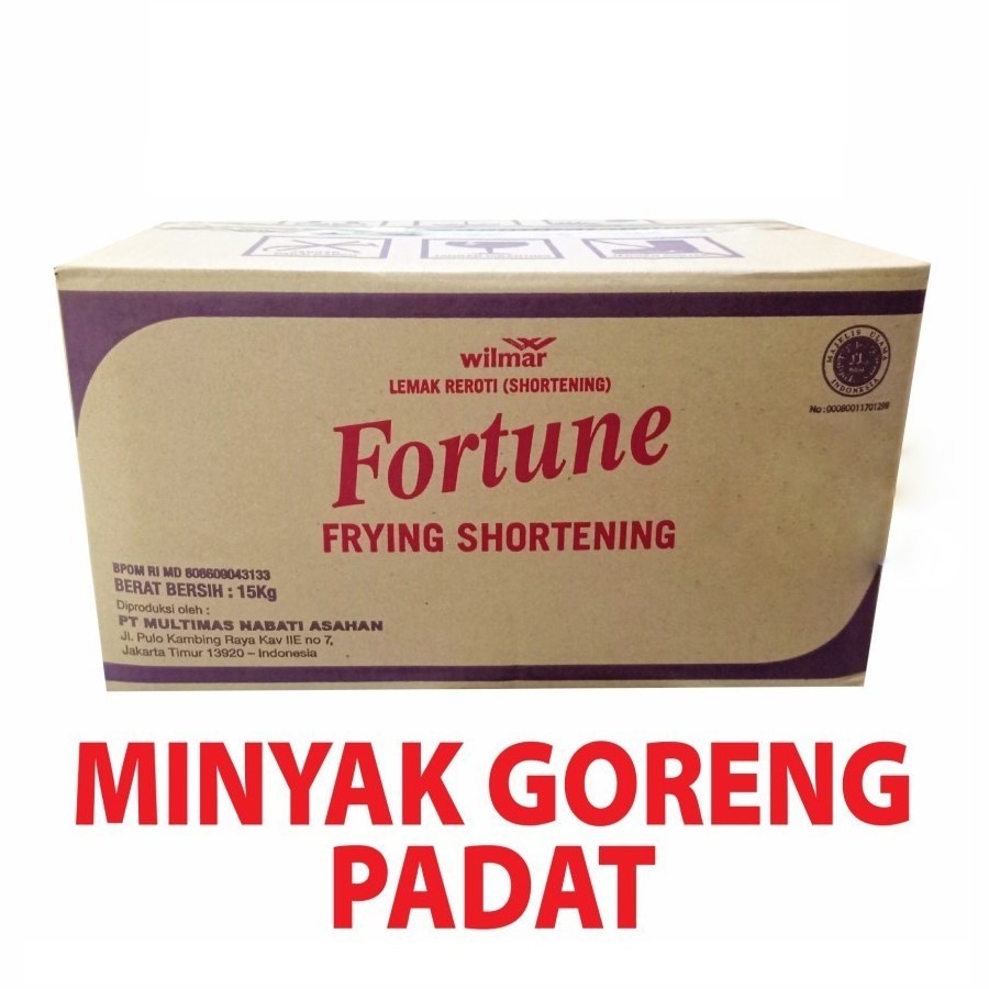 Fortune Frying Shortening  DUS 15 Kg - Minyak Goreng Padat - Donat - Deep Frying Fat