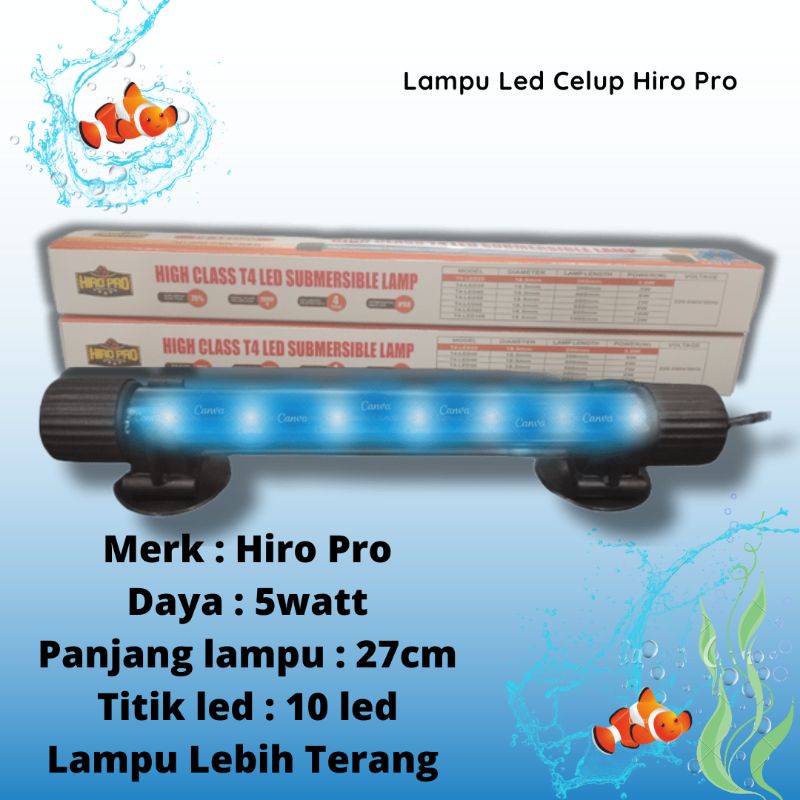 PROMO MURAH Lampu Led Celup Aquarium HIRO PRO T430