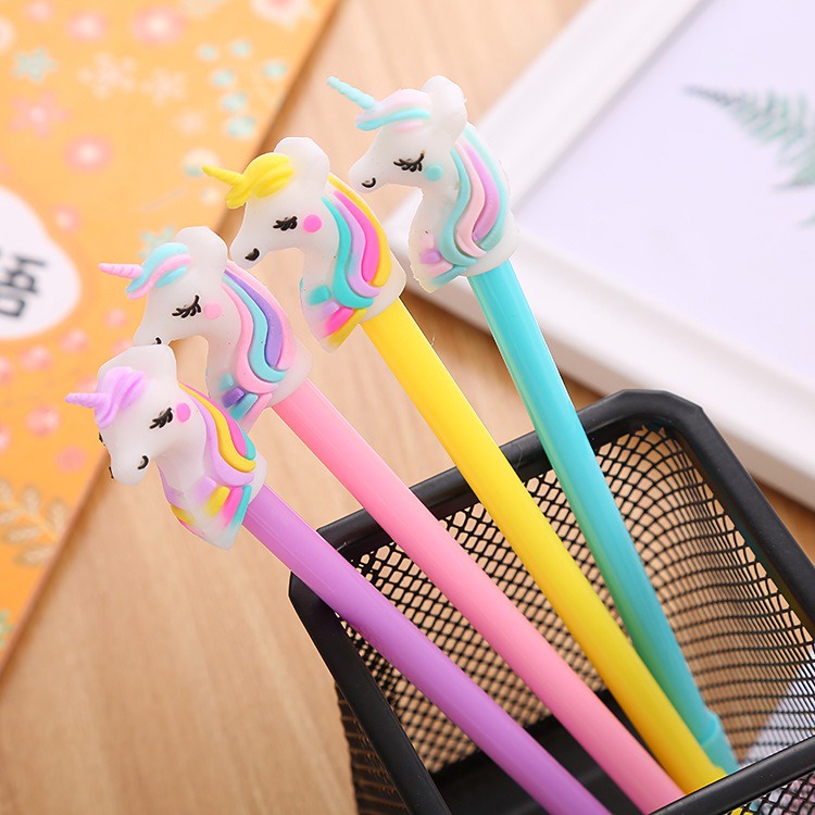 4pcs Pena Pen Pulpen Gel Set Tinta Cair Unicorn GM-ST0132