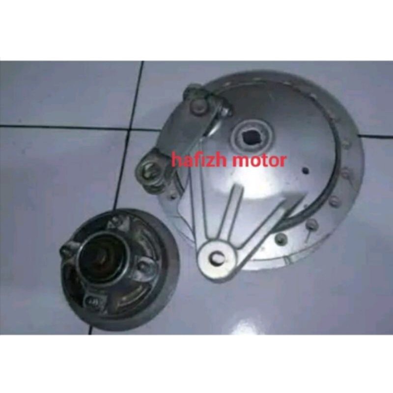 Tromol belakang plus panel rem dan nap gear second copotan original Honda Supra x 125 lama